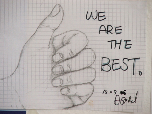 'We are the best' drawing by April